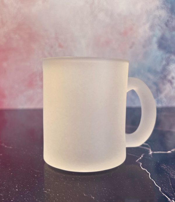 11 oz Frosted Glass Mug - High Voltage Graphix