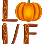 DIDIKO designs Fall Sticker Love Pumpkin